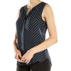 Banana Republic Navy Blue Anchor Tank Women’s Size 4 Petite